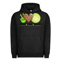 Pigment Black peace love tennis Urban Hoodie - AdoDesignShop