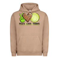 Pigment Burro peace love tennis Urban Hoodie - AdoDesignShop