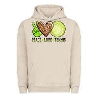 Pigment French Oak peace love tennis Urban Hoodie - AdoDesignShop