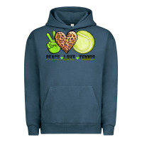 Pigment Midnight Navy peace love tennis Urban Hoodie - AdoDesignShop