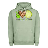 Pigment Oil Green peace love tennis Urban Hoodie - AdoDesignShop