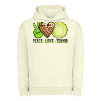 Pigment Pistachio peace love tennis Urban Hoodie - AdoDesignShop