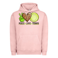 Pigment Salmon peace love tennis Urban Hoodie - AdoDesignShop