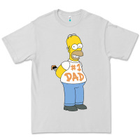 Dove Grey The Simpsons Homer Number 1 Dad Father's Day V2 Premium Tee - longCreatives