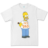 White The Simpsons Homer Number 1 Dad Father's Day V2 Premium Tee - longCreatives