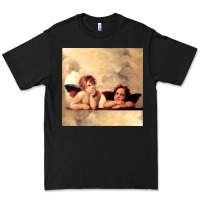 Black angels gift raphael cupid cherubs art valentine angel Premium Tee - longCreatives