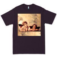 Plum angels gift raphael cupid cherubs art valentine angel Premium Tee - longCreatives