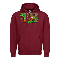 Burgundy st patricks day texas Zipper Hoodie - Artiststas