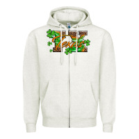 Oatmeal Heather st patricks day texas Zipper Hoodie - Artiststas