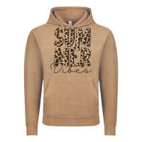 Vintage Coffee summer vibes leopard Vintage Hoodie - CowCowDesign