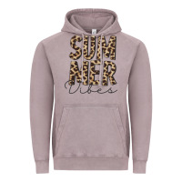 Vintage Zinc summer vibes leopard Vintage Hoodie - CowCowDesign