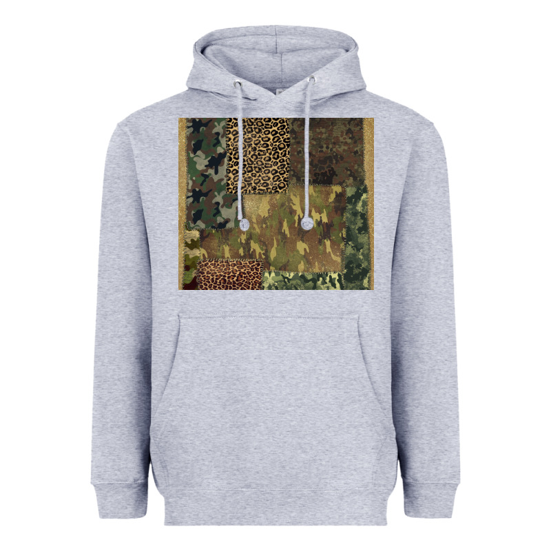 Camouflage Leopard Patches Heavyweight Hoodie by BarkalooDesign | Teevron