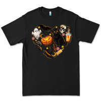 Black Halloween Heart Premium Tee - texasbilliewilder
