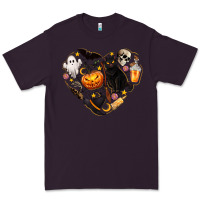 Plum Halloween Heart Premium Tee - texasbilliewilder