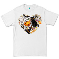 White Halloween Heart Premium Tee - texasbilliewilder