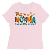 Bubblegum Pink This nonna loves her little pumpkins Ladies Tee - texasbilliewilder