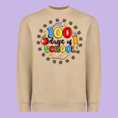 100 Days Of School Heavyweight Sweatshirt Designed By Artiststas