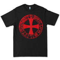 Black Mens Crusader Knight  Knights Templar Cross T  Badge Premium Tee - longCreatives
