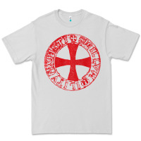 Dove Grey Mens Crusader Knight  Knights Templar Cross T  Badge Premium Tee - longCreatives