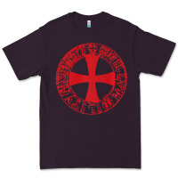 Plum Mens Crusader Knight  Knights Templar Cross T  Badge Premium Tee - longCreatives