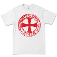 White Mens Crusader Knight  Knights Templar Cross T  Badge Premium Tee - longCreatives
