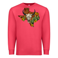 Cardinal bull skull texas map western Premium Sweatshirt - BarkalooDesign
