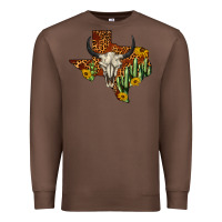 Chestnut bull skull texas map western Premium Sweatshirt - BarkalooDesign