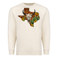 Sandshell bull skull texas map western Premium Sweatshirt - BarkalooDesign