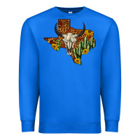 True Royal bull skull texas map western Premium Sweatshirt - BarkalooDesign