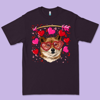Valentine's Shiba Inu Premium Tee Designed By Ranaportraitstore