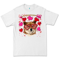 White valentine's shiba inu Premium Tee - RanaPortraitStore