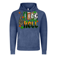 Vintage Denim St. Patrick's Luck and roll Vintage Hoodie - OliviaCreatesArt