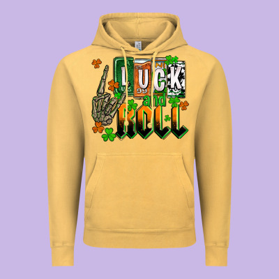 St. Patrick's Luck And Roll Vintage Hoodie Designed By Oliviacreatesart