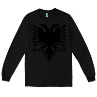 Black Albanian Flag Eagle Double Red Albania Shqipe Kosovo Long Sleeve Tee - longCreatives