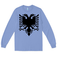 Colony Blue Albanian Flag Eagle Double Red Albania Shqipe Kosovo Long Sleeve Tee - longCreatives