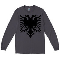 Smoke Albanian Flag Eagle Double Red Albania Shqipe Kosovo Long Sleeve Tee - longCreatives