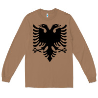 Toasted Coconut Albanian Flag Eagle Double Red Albania Shqipe Kosovo Long Sleeve Tee - longCreatives