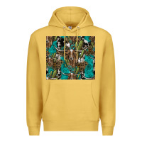 Antique Gold Longhorn Pattern Premium Hoodie - CowhideDigitalArt