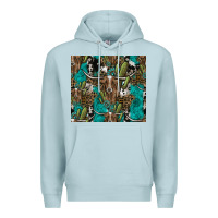 Blue Mist Longhorn Pattern Premium Hoodie - CowhideDigitalArt