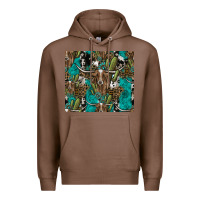 Chestnut Longhorn Pattern Premium Hoodie - CowhideDigitalArt