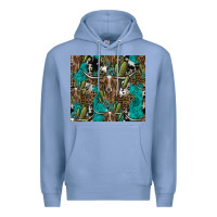 Colony Blue Longhorn Pattern Premium Hoodie - CowhideDigitalArt