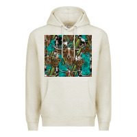 Oatmeal Heather Longhorn Pattern Premium Hoodie - CowhideDigitalArt
