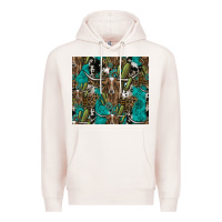 Pale Pink Longhorn Pattern Premium Hoodie - CowhideDigitalArt