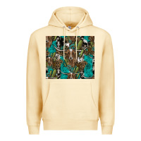 Pina Colada Longhorn Pattern Premium Hoodie - CowhideDigitalArt