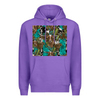 Purple Longhorn Pattern Premium Hoodie - CowhideDigitalArt