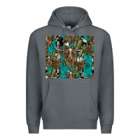 Rock Longhorn Pattern Premium Hoodie - CowhideDigitalArt