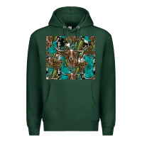 Sports Green Longhorn Pattern Premium Hoodie - CowhideDigitalArt