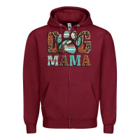 Burgundy dog mama Zipper Hoodie - Artiststas