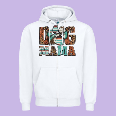 Dog Mama Zipper Hoodie Designed By Artiststas