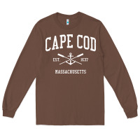 Chestnut Cape Cod MA Vintage Crossed Oars & Boat Anchor Sports Sweat Long Sleeve Tee - longCreatives